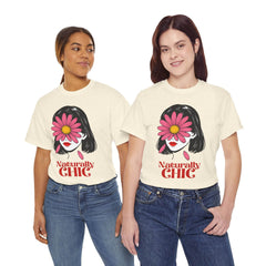 Naturally CHIC Positive Vibes T-shirt, Inspirational Graphic Top, Empowering Gift for Her - Avr Pixel