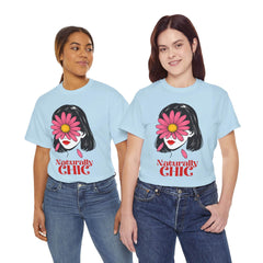 Naturally CHIC Positive Vibes T-shirt, Inspirational Graphic Top, Empowering Gift for Her - Avr Pixel