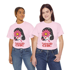 Naturally CHIC Positive Vibes T-shirt, Inspirational Graphic Top, Empowering Gift for Her - Avr Pixel