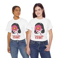 Naturally CHIC Positive Vibes T-shirt, Inspirational Graphic Top, Empowering Gift for Her - Avr Pixel