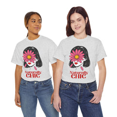Naturally CHIC Positive Vibes T-shirt, Inspirational Graphic Top, Empowering Gift for Her - Avr Pixel
