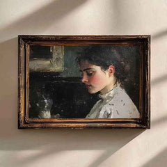 Modern Organic Victorian Woman Wall Art - Elegant Timeless Portrait for Home Decor - Avr Pixel - Avr Pixel