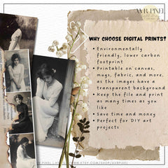 Moody Vintage Muses Portrait Collection | Scrapbooking & Journaling Ephemera | Halloween Crafts JJES32SET43 _ Avr pixel - Avr Pixel