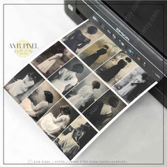 Moody Vintage Muses Portrait Collection | Scrapbooking & Journaling Ephemera | Halloween Crafts JJES32SET43 _ Avr pixel - Avr Pixel