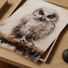 Halloween Wall Art - Muted Owl Autumn Decor for Farmhouse Home by Avr Pixel - Avr Pixel