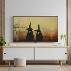 Vintage Halloween Witches Art Set - 4K Samsung Frame TV Decor - Avr Pixel