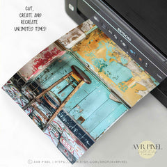 Vintage Industrial Scrapbooking Prints | 15 Grungy Digital Backgrounds for Junk Journal & Crafts JJES12SET15 _ Avr pixel - Avr Pixel
