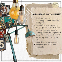 Scrapbooking Ephemera  & Junk Journal Kit | Steampunk Bulbs & Metal Plates Digital Papers | Vintage   | Commercial Use Designs JJES15SET45 _ Avr pixel - Avr Pixel