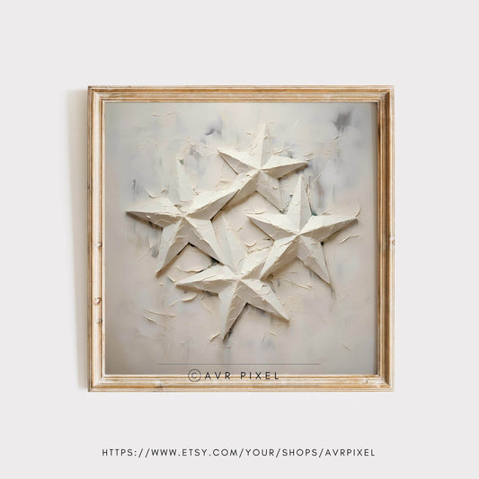 Christmas Wall Art - Textured Acrylic Minimalist Winter Lodge Decor by Avr Pixel - Avr Pixel