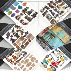 Steampunk Victorian Mega Pack | 200+ Digital Junk Journal Kit | Commercial Use Scrapbook Ephemera - Avr Pixel