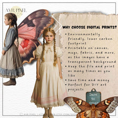 Scrapbooking Ephemera  & Junk Journal Kit | Vintage Butterfly   | Fairy  Printables for  Retro Crafts  Clip Art  Instant Download  JJES28S34 _ Avr pixel - Avr Pixel