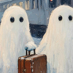 Avr Pixel Halloween Wall Art - Vintage Spooky Home Décor Digital Print - Avr Pixel