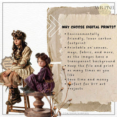 Scrapbooking Ephemera Kit | Vintage Steampunk Kids Digital Art & Crafts | Gears Head JJES3SET21 _ Avr pixel - Avr Pixel