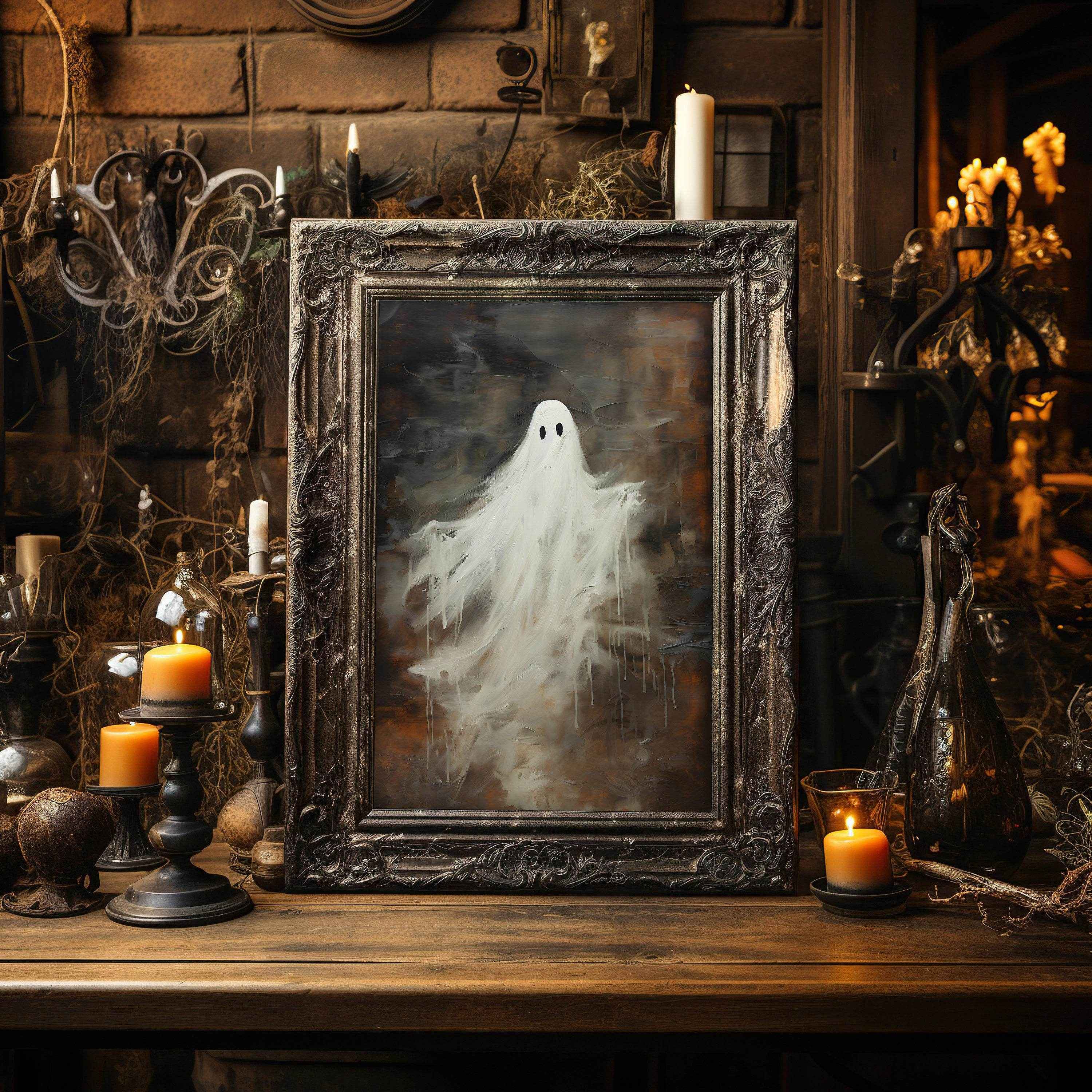 Halloween Wall Art - Whimsical Ghost Set for Spooky Decor - Avr Pixel