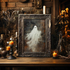 Halloween Wall Art - Whimsical Ghost Set for Spooky Decor - Avr Pixel