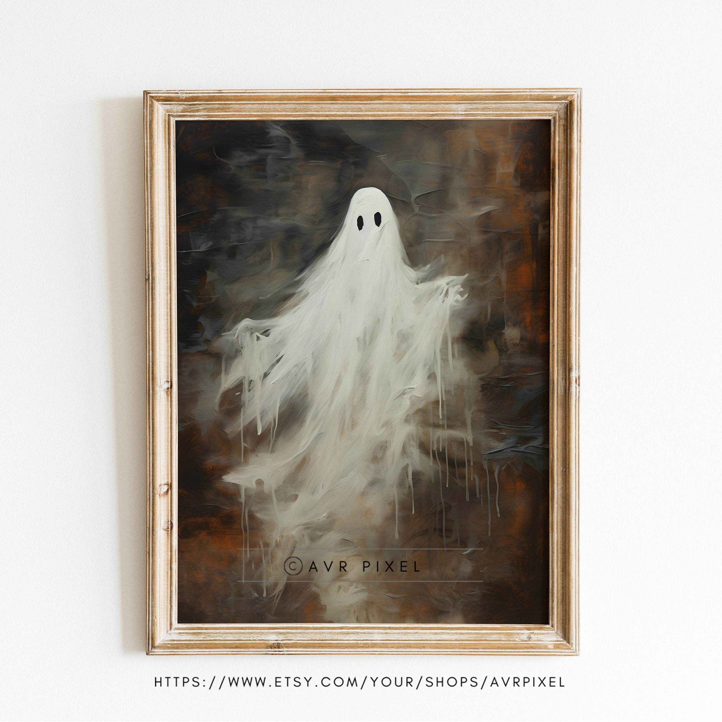 Halloween Wall Art - Whimsical Ghost Set for Spooky Decor - Avr Pixel
