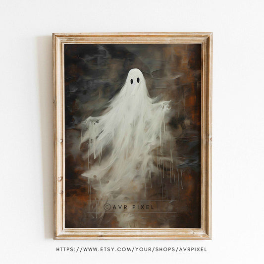 Halloween Wall Art - Whimsical Ghost Set for Spooky Decor - Avr Pixel