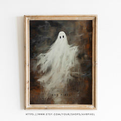 Halloween Wall Art - Whimsical Ghost Set for Spooky Decor - Avr Pixel