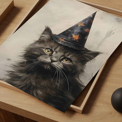 Halloween Black Cat Wall Art | Spooky Decor by Avr Pixel - Avr Pixel