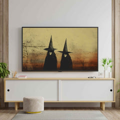 Vintage Halloween Witches Art Set in 4K for Samsung Frame TV