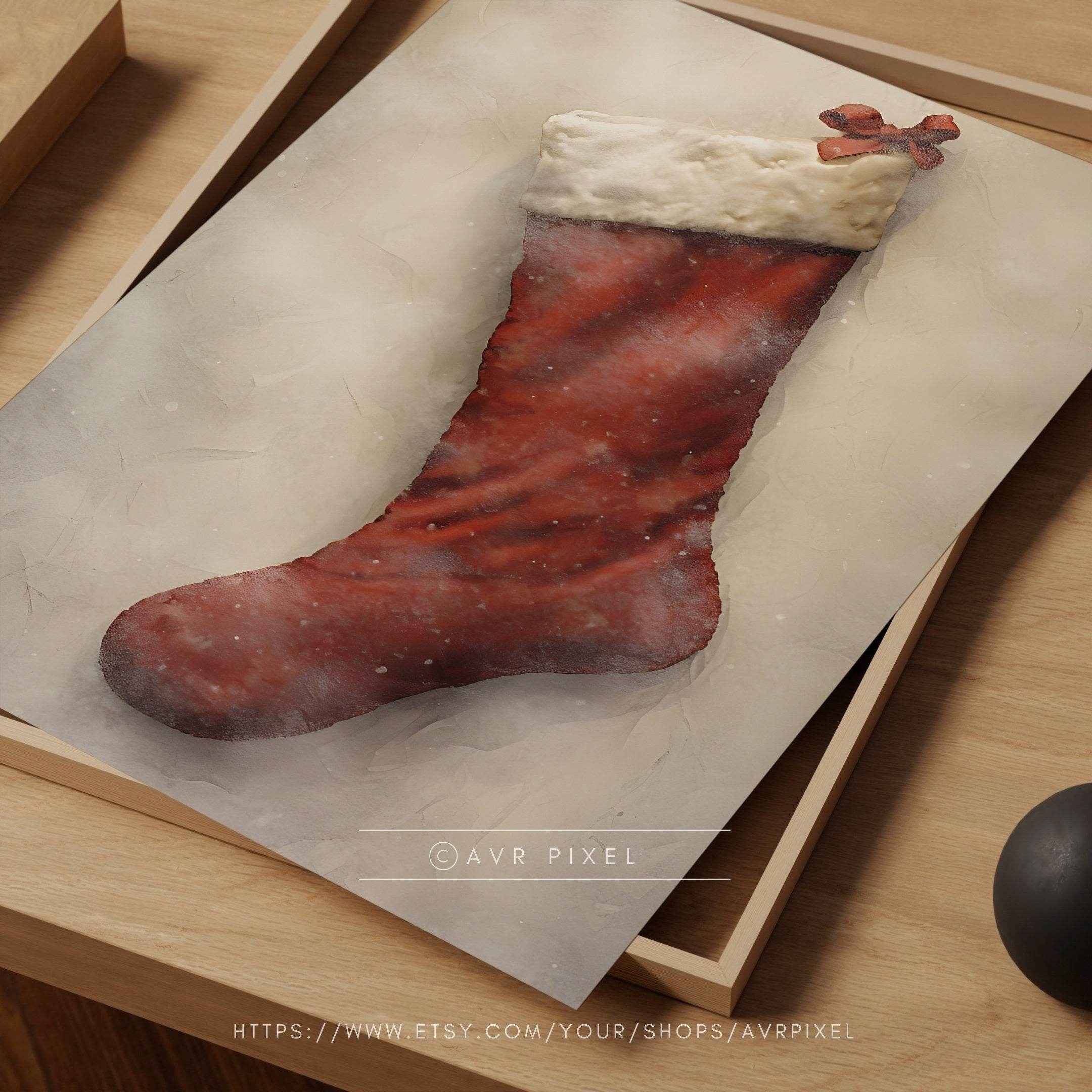 Christmas Wall Art | Rustic  - Farmhouse Holiday Decor Print _ Avr pixel - Avr Pixel