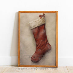 Christmas Wall Art | Rustic  - Farmhouse Holiday Decor Print _ Avr pixel - Avr Pixel