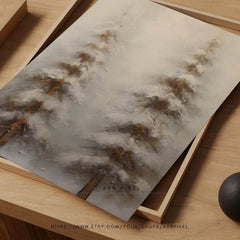 Christmas Wall Art | Rustic Pine Tree  Print | Winter Holiday Decor |  Digital Art WAS1P5 _ Avr pixel - Avr Pixel