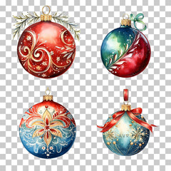 Christmas Bauble Clipart PNG - 12 Ornaments  10 Holiday Phrases for Scrapbooking  Decor _ Avr pixel - Avr Pixel
