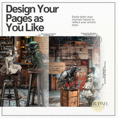 15 Vintage Industrial Junk Journal Digital Papers Set | Grungy Backgrounds for Crafts JJES12SET15