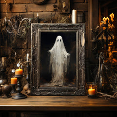 Halloween Wall Art | Spooky Ghost   Prints - Festive Home Decor _ Avr pixel - Avr Pixel