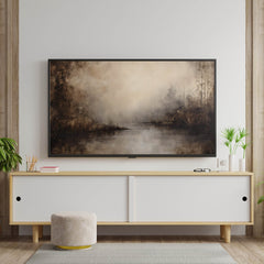 Samsung Frame TV Art - Abstract Neutral Modern Winter Landscape Decor by Avr Pixel - Avr Pixel