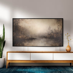 Samsung Frame TV Art - Abstract Neutral Modern Winter Landscape Decor by Avr Pixel - Avr Pixel