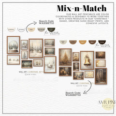 Christmas Wall Art | Printable  Set of 10  Prints  | Vintage Farmhouse ready | Print to fit 51 sizes WAS1SET10 _ Avr pixel - Avr Pixel