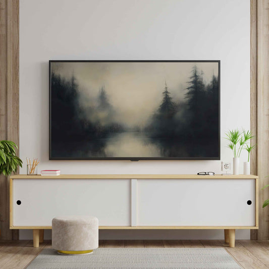 Samsung Frame TV Art | Abstract Neutral Modern organic Art | Modern Farmhouse Decor |Winter Landscape| Instant Download|TVS8