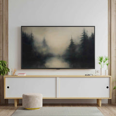 Samsung Frame TV Art - Abstract Neutral Modern Farmhouse Winter Landscape Decor _ Avr pixel - Avr Pixel