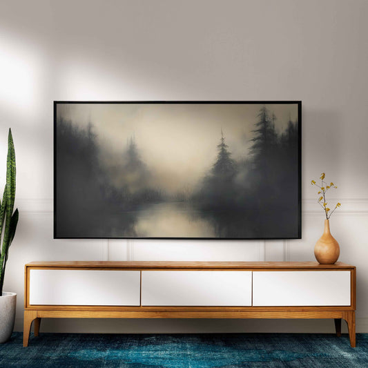 Samsung Frame TV Art | Abstract Neutral Modern organic Art | Modern Farmhouse Decor |Winter Landscape| Instant Download|TVS8