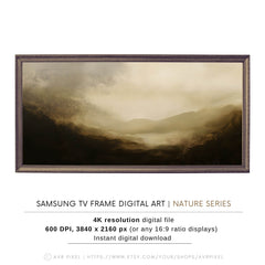 Samsung Frame TV Art - Abstract Modern Winter Landscape Decor by Avr Pixel - Avr Pixel