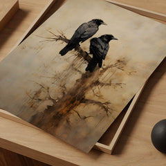 Halloween Wall Art | Mystical Crow  Prints - Spooky  Decor _ Avr pixel - Avr Pixel
