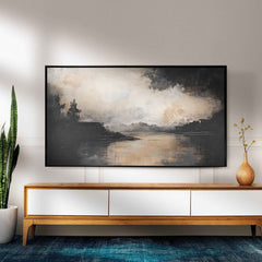Samsung Frame TV Art - Abstract Neutral Modern Landscape Decor _ Avr pixel - Avr Pixel