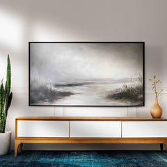 Samsung Frame TV Art - Abstract Neutral Modern Farmhouse Winter Landscape Decor _ Avr pixel - Avr Pixel