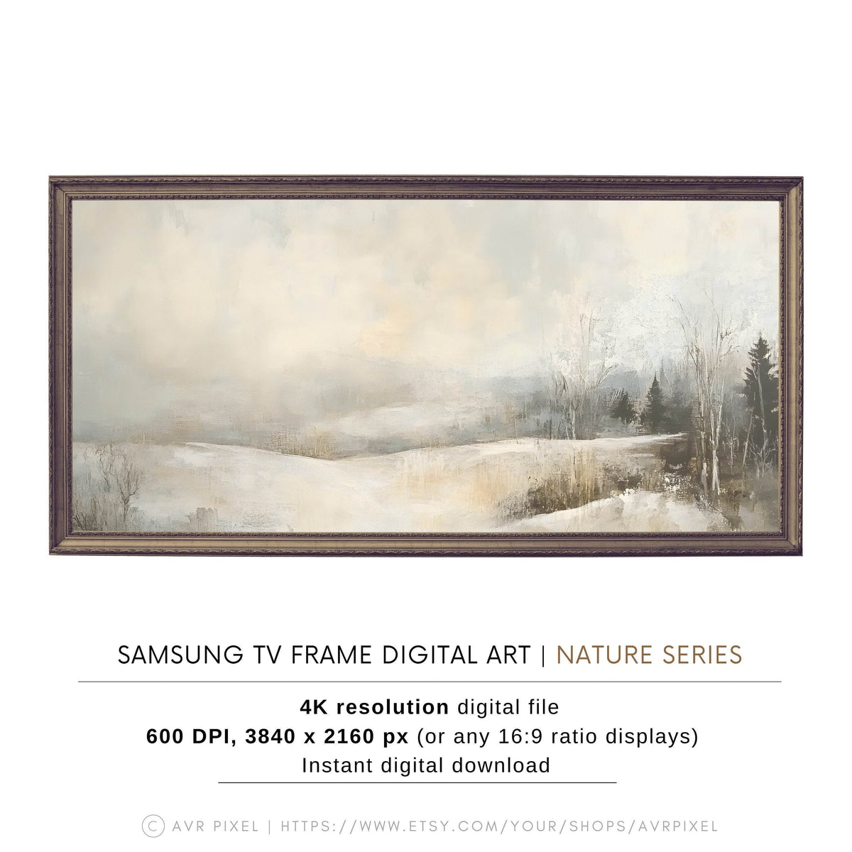 Neutral Abstract Art for Samsung Frame TV - Minimalist Avr Pixel Design - Avr Pixel
