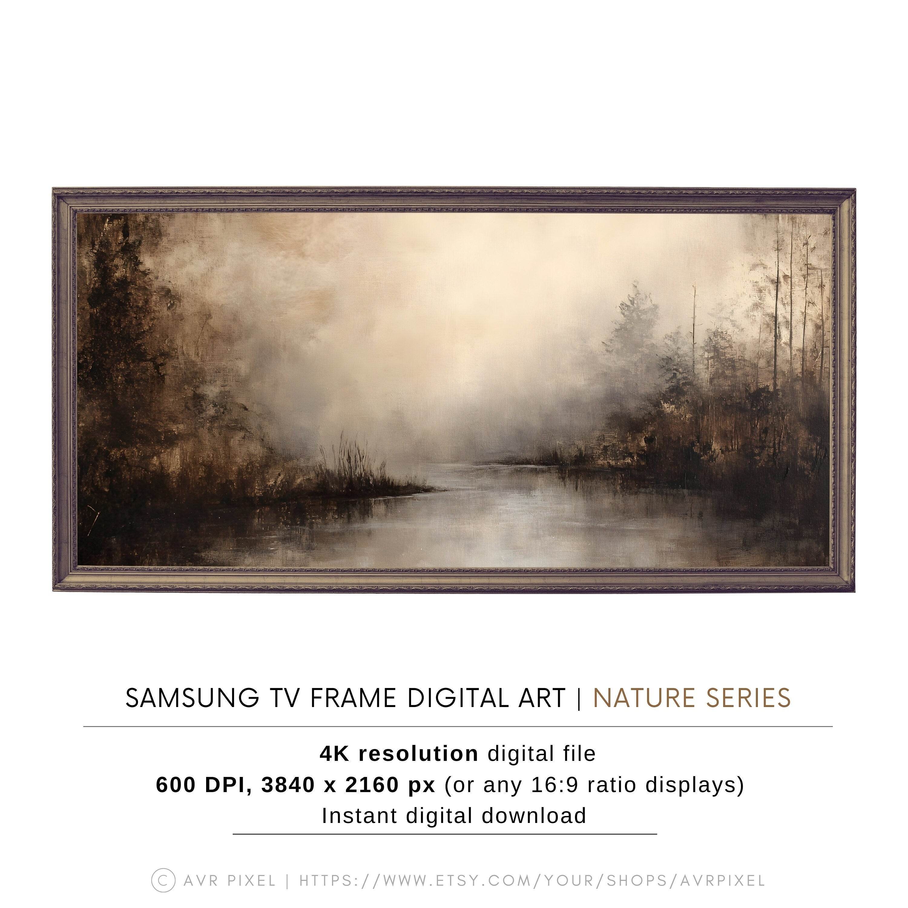Samsung Frame TV Art - Abstract Neutral Modern Winter Landscape Decor by Avr Pixel - Avr Pixel