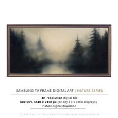 Samsung Frame TV Art - Abstract Neutral Modern Farmhouse Winter Landscape Decor _ Avr pixel - Avr Pixel