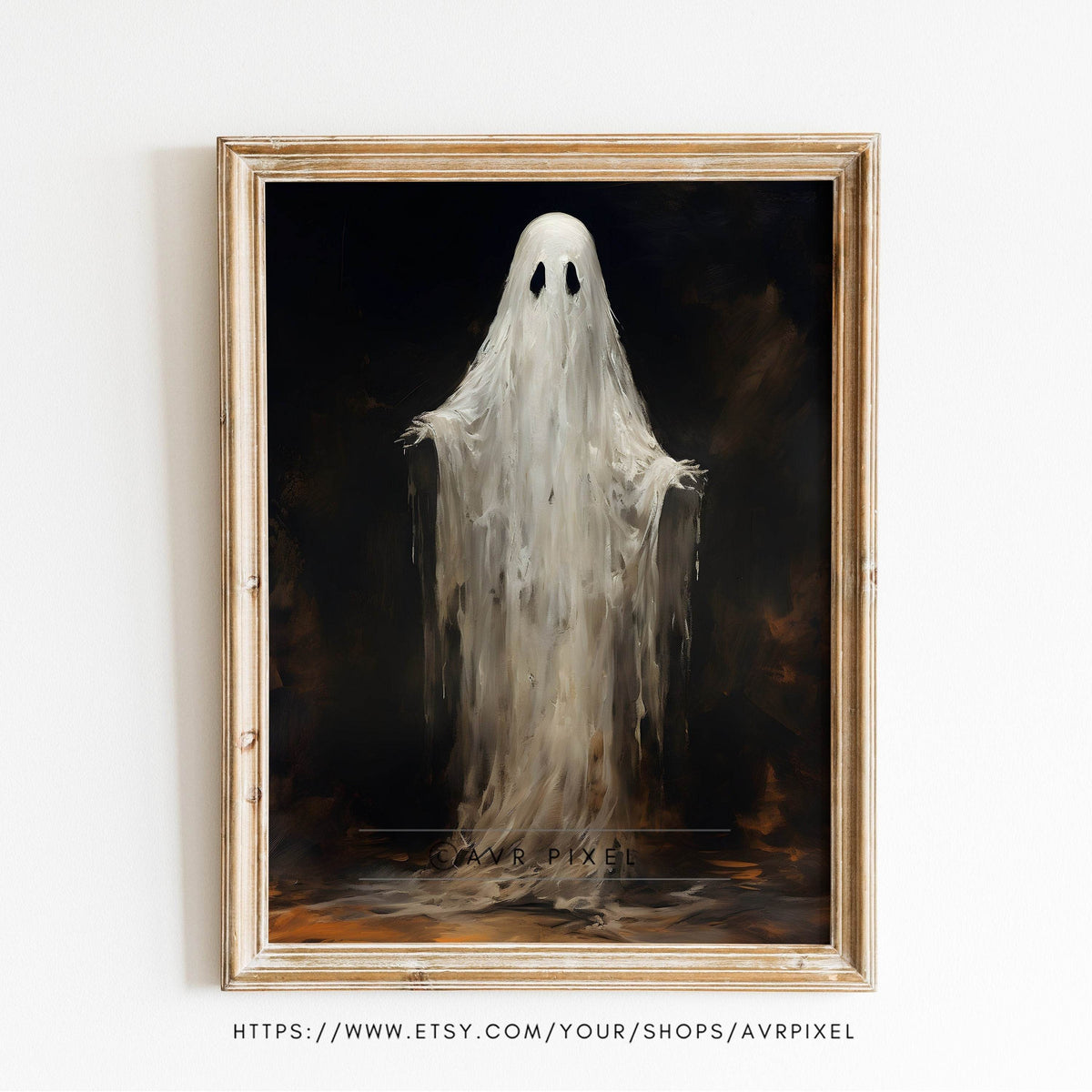 Halloween Wall Art | Spooky Ghost   Prints - Festive Home Decor _ Avr pixel - Avr Pixel