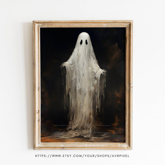 Halloween Wall Art | Spooky Ghost   Prints - Festive Home Decor _ Avr pixel - Avr Pixel
