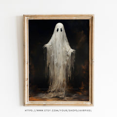 Halloween Wall Art | Spooky Ghost   Prints - Festive Home Decor _ Avr pixel - Avr Pixel