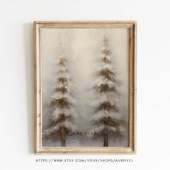 Christmas Wall Art | Rustic Pine Tree  Print | Winter Holiday Decor |  Digital Art WAS1P5 _ Avr pixel - Avr Pixel