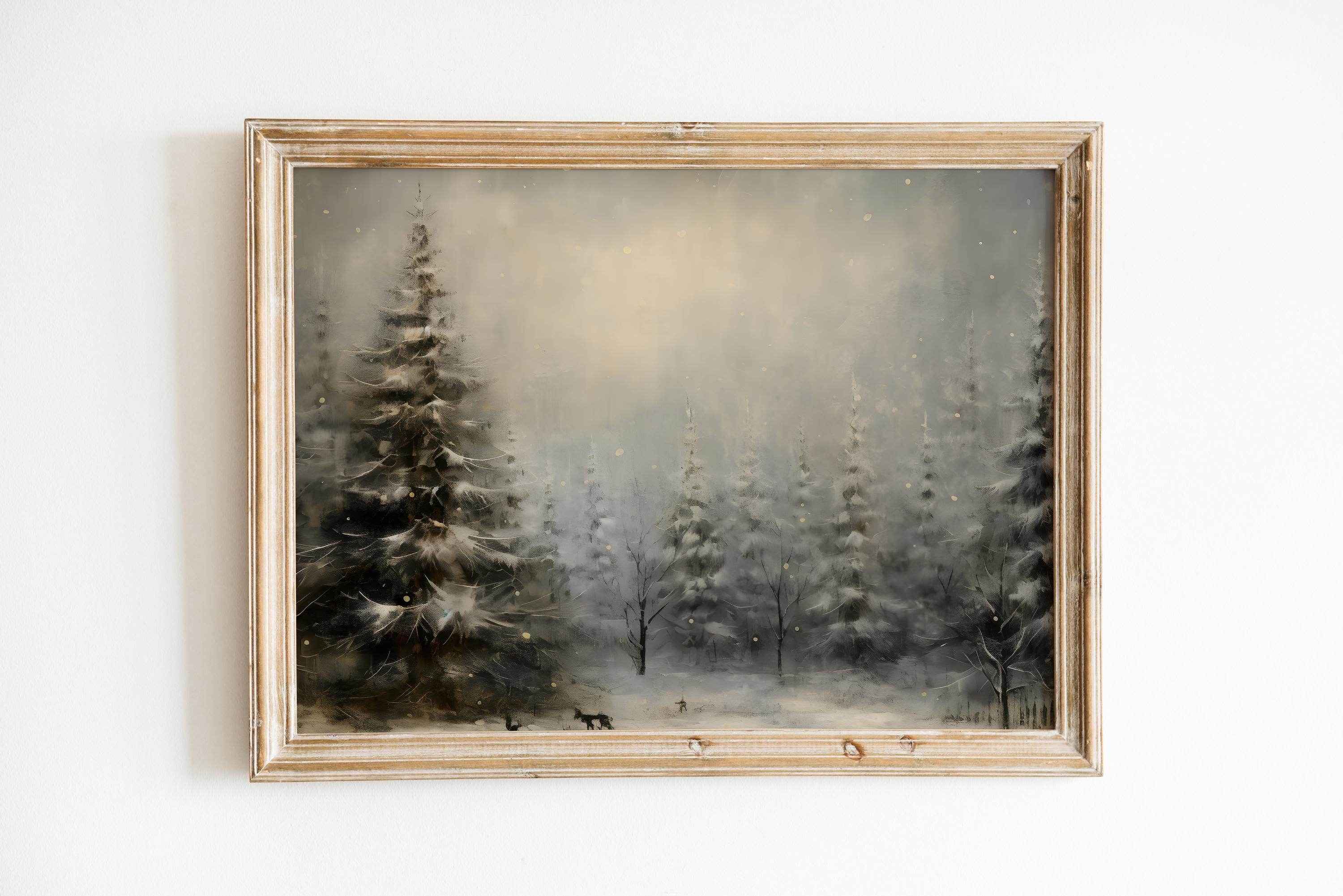 Christmas Wall Art | Winter Forest  - Cozy Holiday Decor Prints _ Avr pixel - Avr Pixel