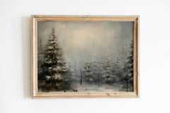 Christmas Wall Art | Winter Forest  - Cozy Holiday Decor Prints _ Avr pixel - Avr Pixel