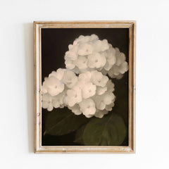 Modern Organice Wall Art | Hydrangea - Minimalist Floral Decor for Home Office _ Avr pixel - Avr Pixel